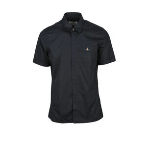 VIVIENNE WESTWOOD Short-Sleeved Cotton Shirt with Concealed Placket